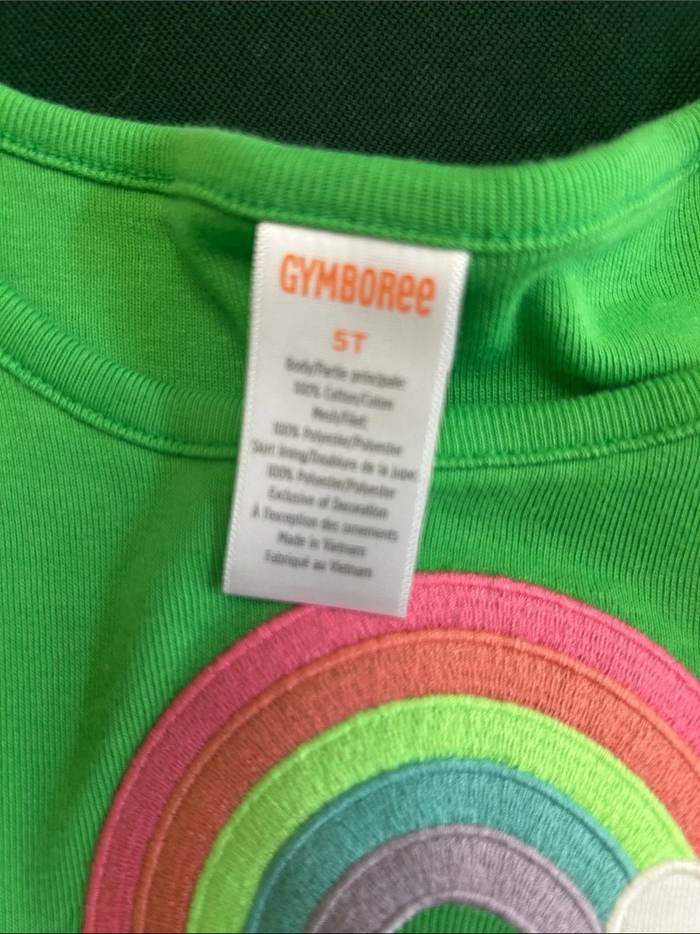 Gymboree Green Rainbow Appliqué Tulle Dress